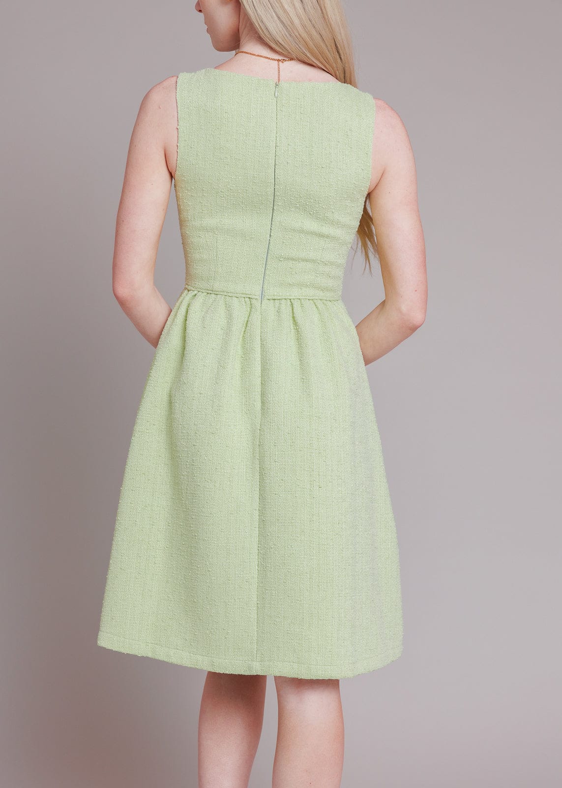 Waldorf Tweed Boucle Dress - Green - Image 13