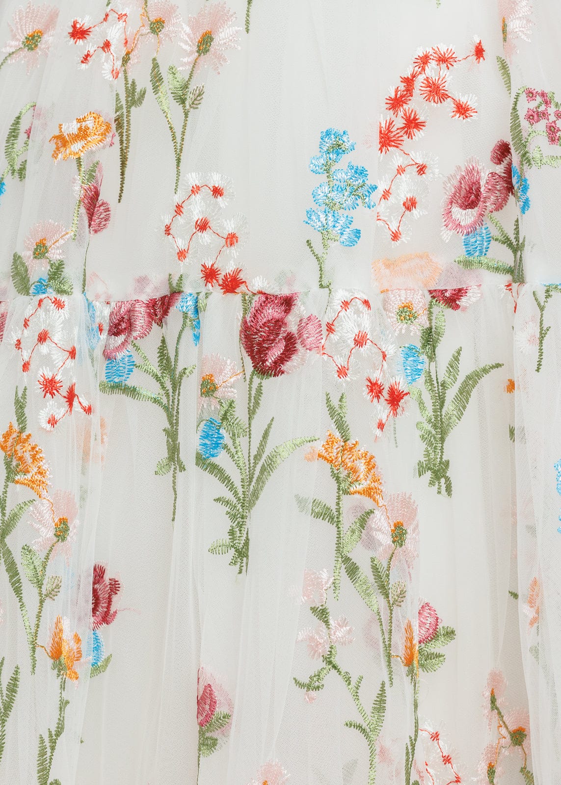Margaret Floral Embroidered Maxi Wedding Dress - Image 7