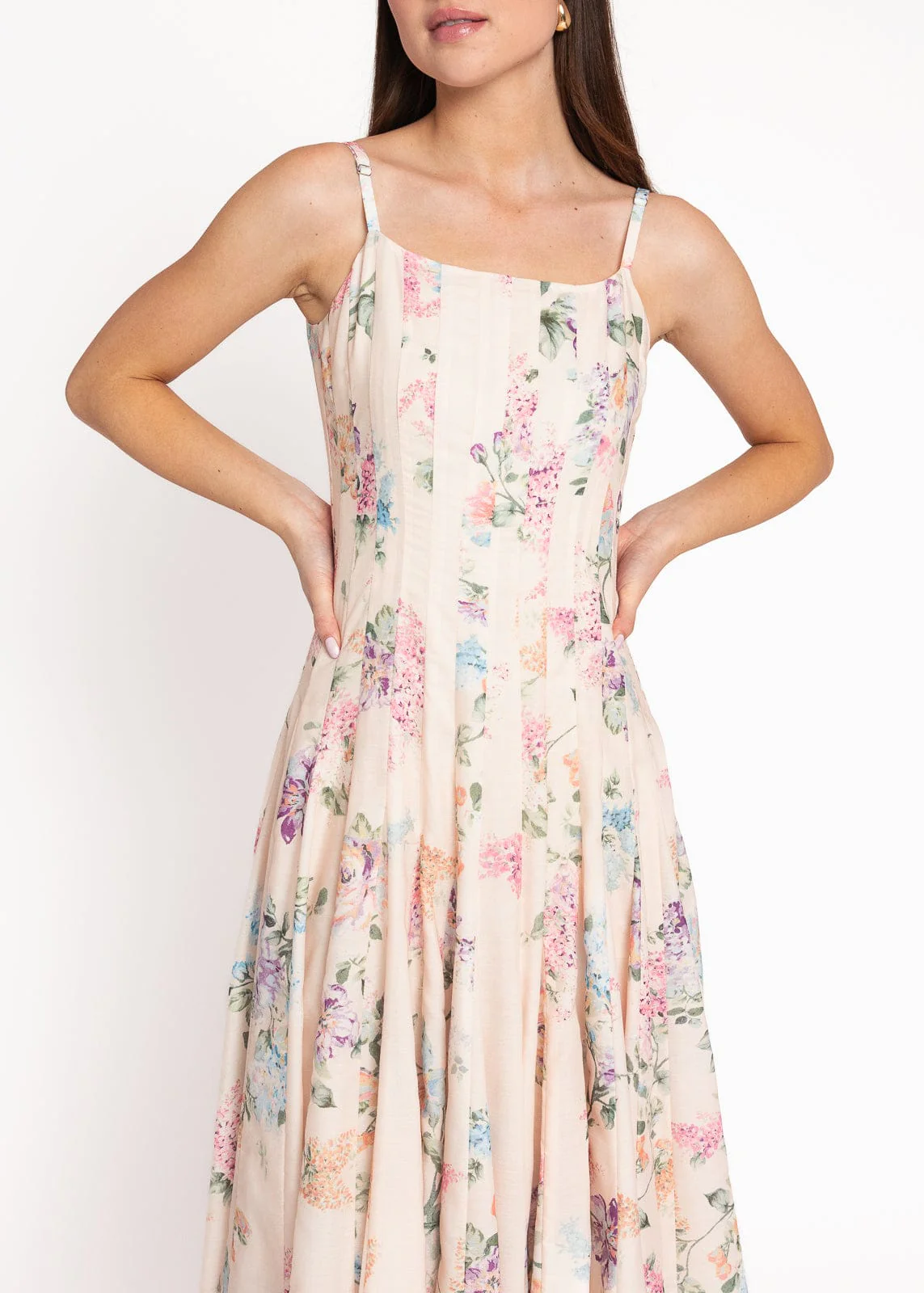Monet Floral Seamed Maxi Dress - Image 7