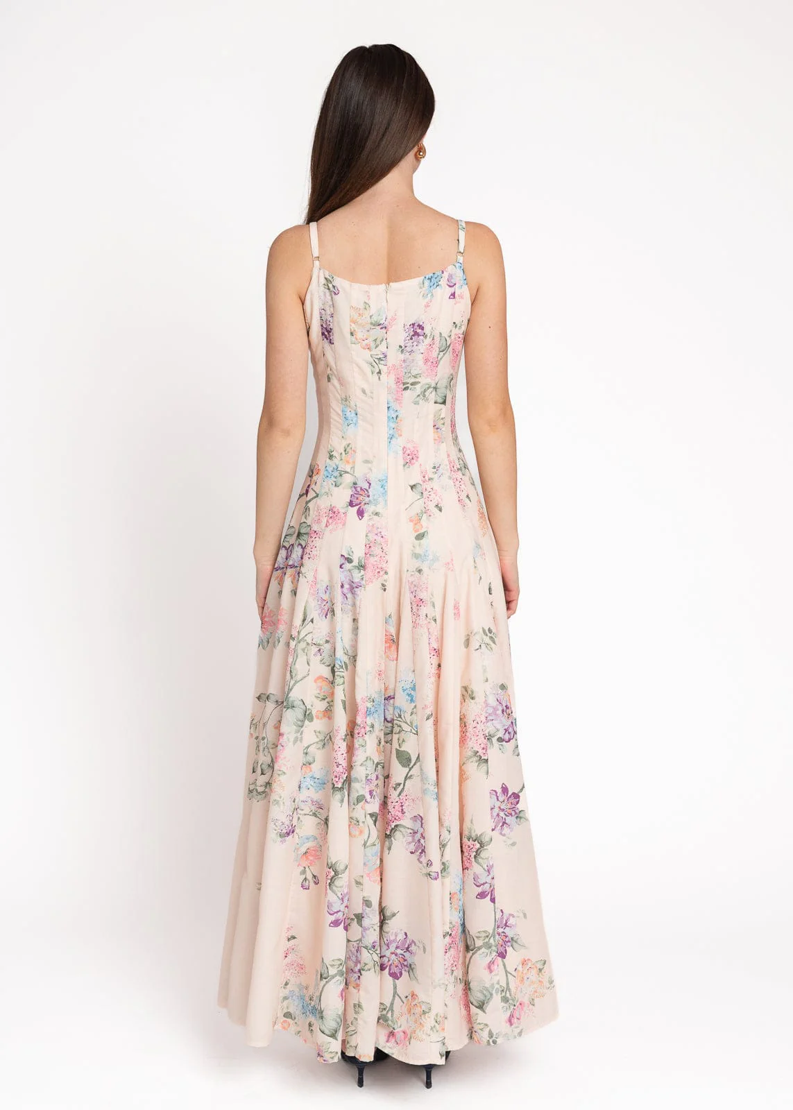 Monet Floral Seamed Maxi Dress - Image 8