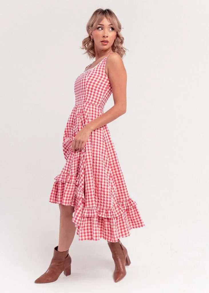 Daze Dress Red Gingham - Image 11