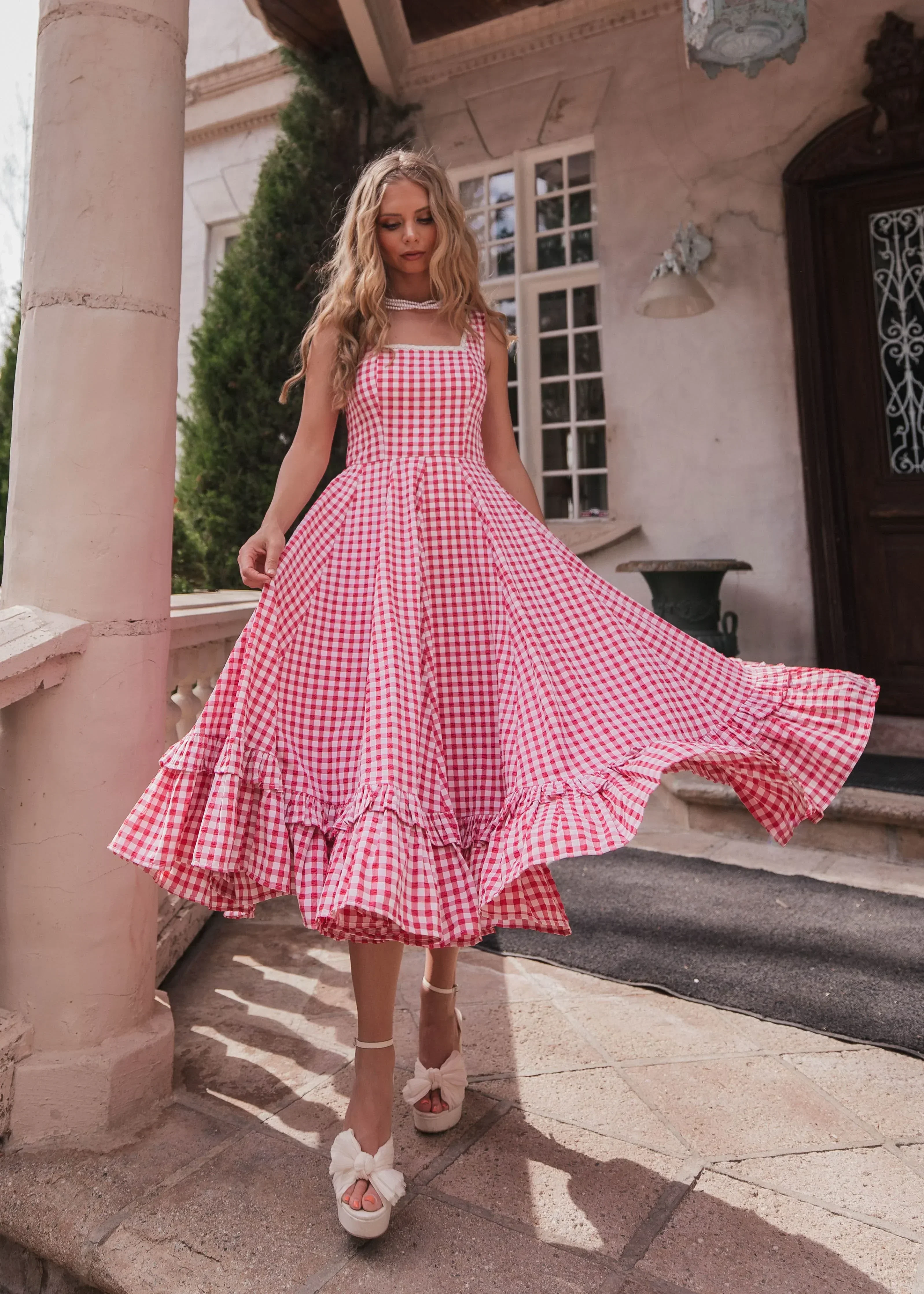 Daze Dress Red Gingham - Image 15