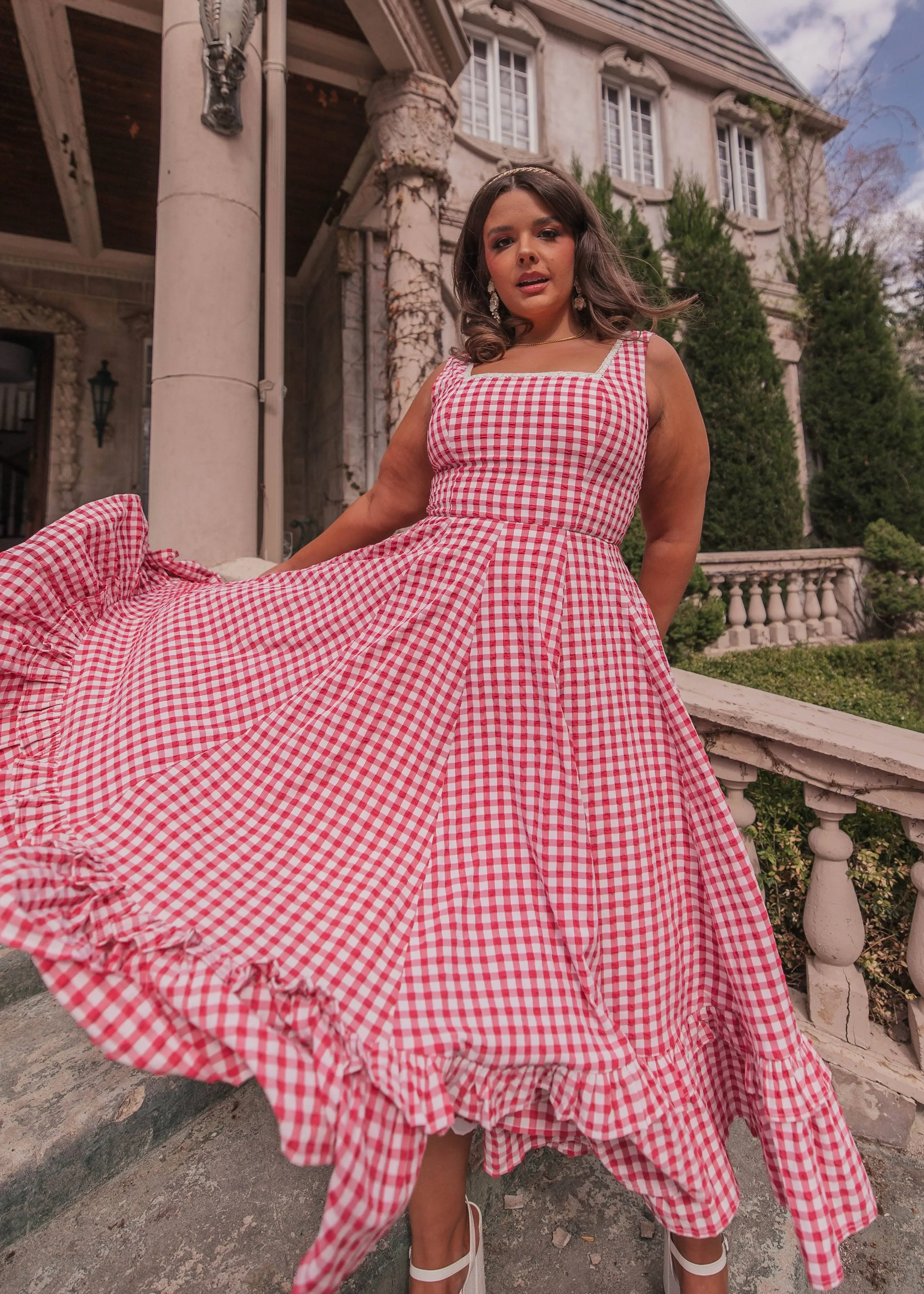 Daze Dress Red Gingham - Image 16