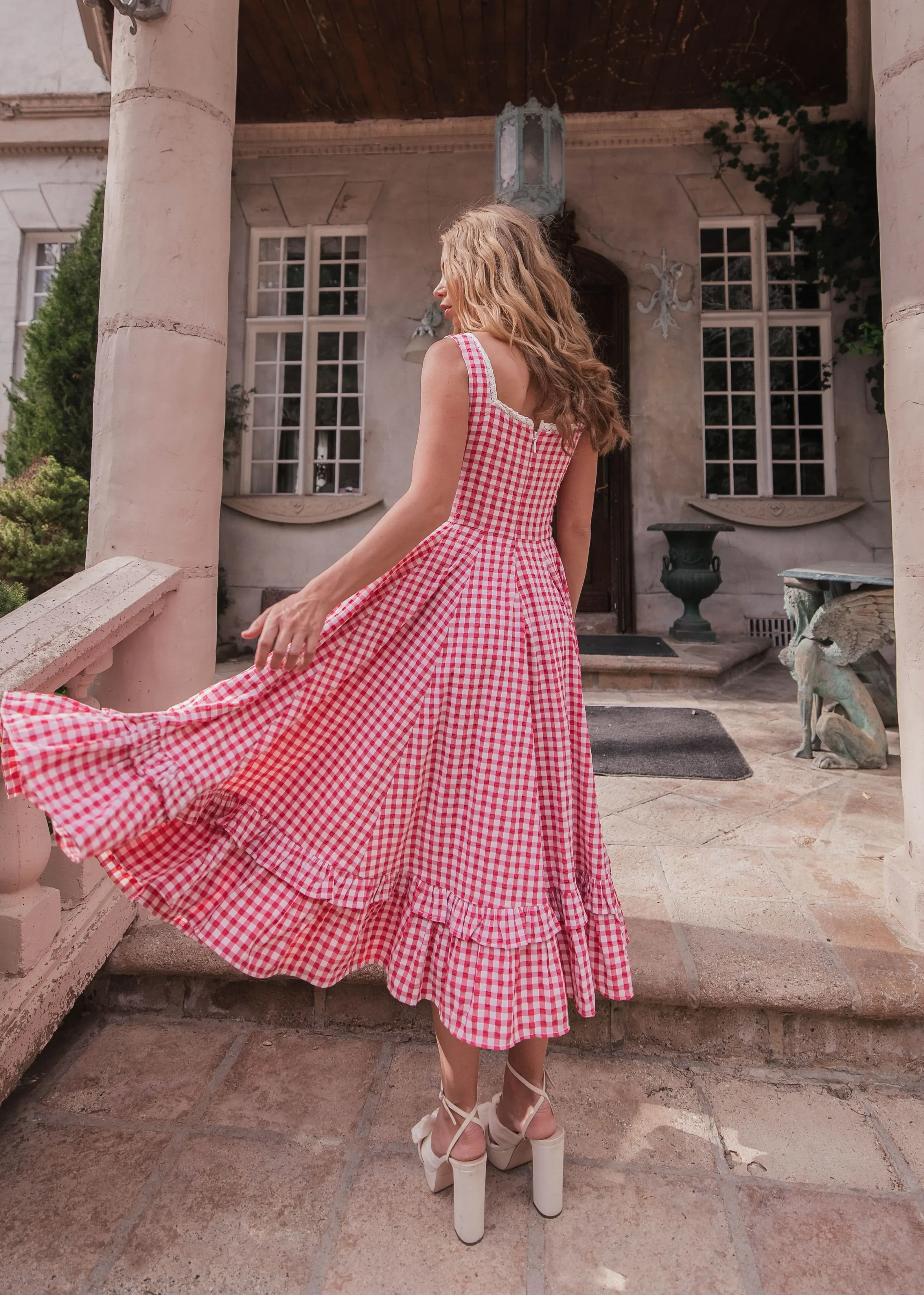 Daze Dress Red Gingham - Image 17
