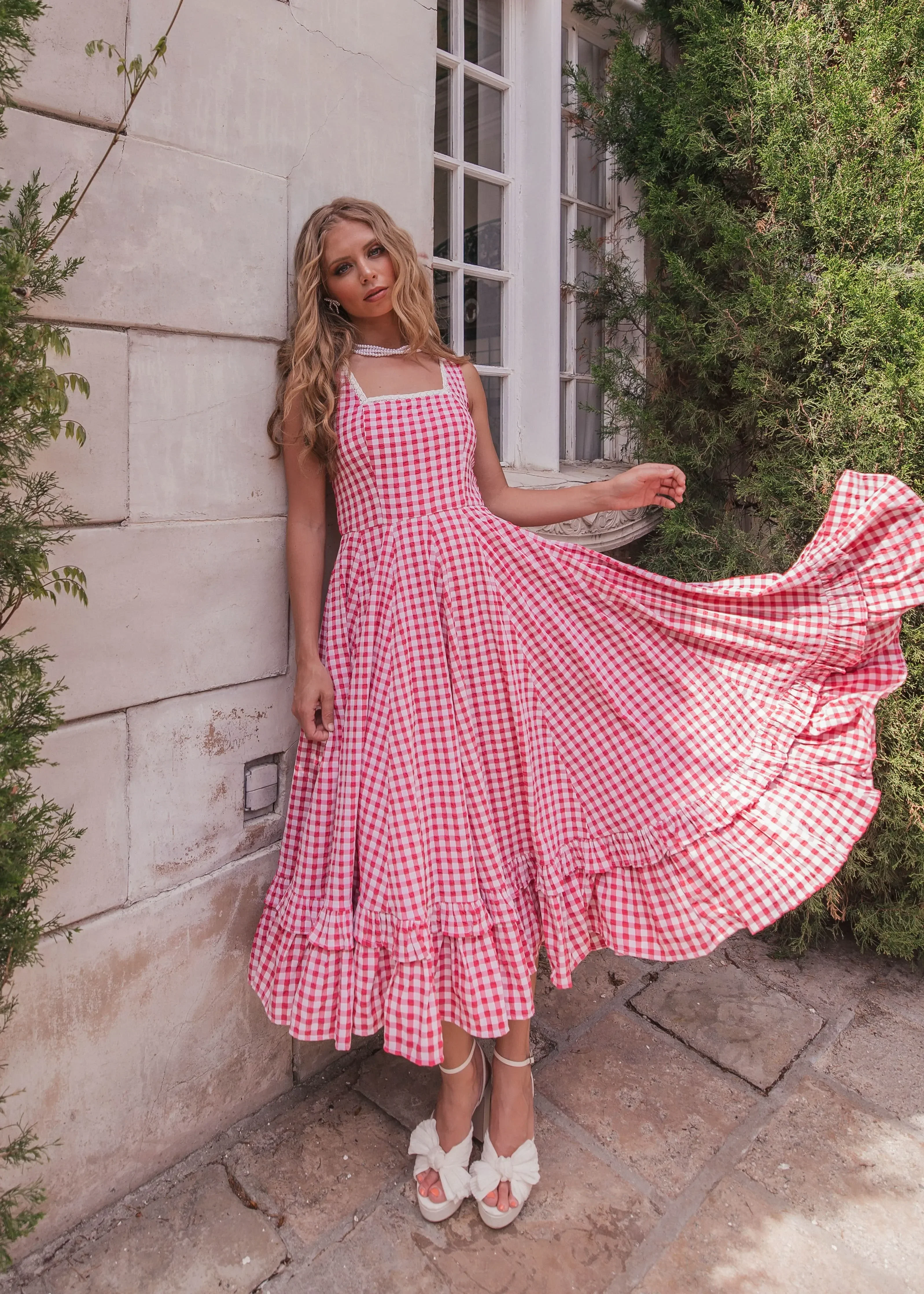 Daze Dress Red Gingham - Image 19