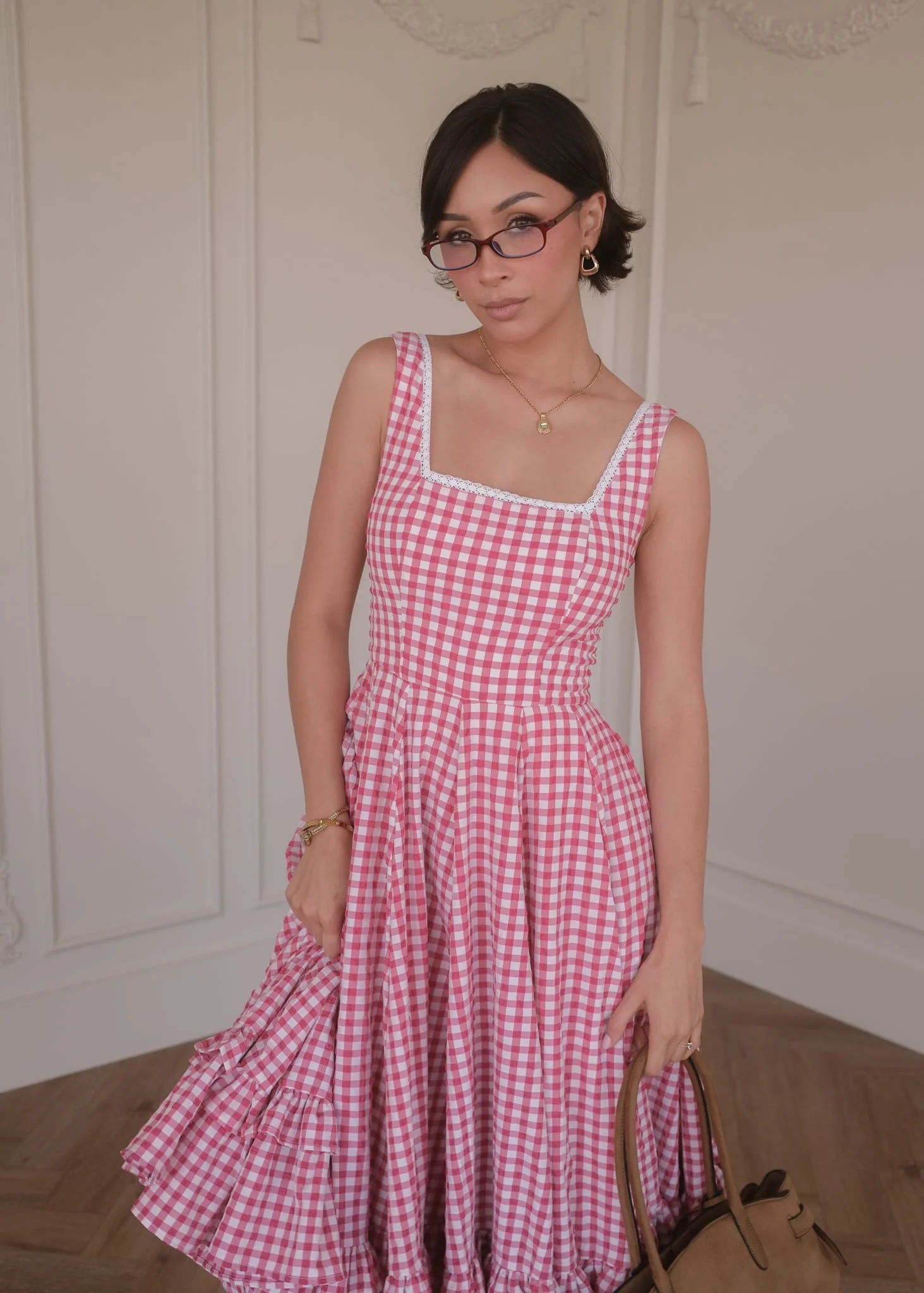 Daze Dress Red Gingham - Image 4
